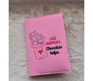 Stickdatei - Schokolade mit Spruch